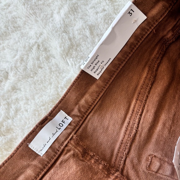 LOFT The Straight High Rise Jeans NWT - Picture 5 of 9